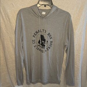 Hockey lovers. Gray Men's Hooded light Shirt